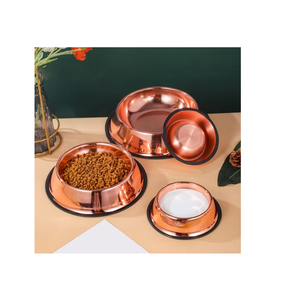 High Quality Stainless Steel Food and Water Pet <b>Bowls</b> with Black Iron <b>Stand</b> with Customized Size and Color - Product Image 3