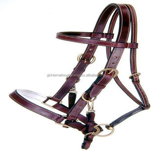 Cabestro de caballo de cuero de sillín grueso negro o Habana con acolchado suave y costuras duraderas Herrajes de níquel o latón de alta resistencia - Product Image 5