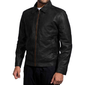 Hot Selling New Design Genuine Leather <b>Canvas</b> <b>Jacket</b> <b>Men</b> Full Sleeves Street Wear Professional Waterproof Breathable - Product Image 3