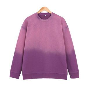 OEM personnalisé manches longues tissu français sweats à col rond vente chaude vêtements de rue avec impression de logo en relief vêtements d'hiver - Product Image 4