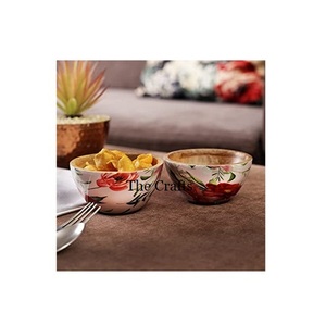 Ensemble de 2 bols de service de forme ronde, design varié, taille personnalisée, pour la présentation de desserts, usage en cuisine. - Product Image 3