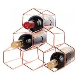 Soporte de alambre de metal para vino, estante de exhibición de botella de vino apilable para la decoración de la sala de estar del hogar, sin revisiones aún, listo para enviar - Product Image 3