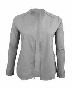 Veste de gommage d'infirmière avec fermeture éclair sur le devant pour femmes de meilleure qualité, couleurs personnalisées noires confortables, vestes de gommage à la mode et vendues à chaud - Product Image 1
