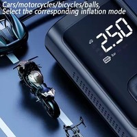 Gonfleur de pneus miniature sans fil portable pour voitures, motos, vélos, ballons, compresseur d'air avec affichage numérique, pompe avec lumières LED
