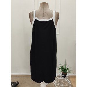 Robe en viscose à bretelles et col rond pour femme, 36225 - Noir - Product Image 6