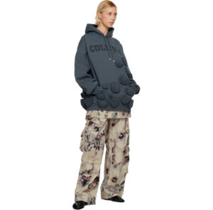 Sweat-shirt à capuche oversize pour femme en molleton imprimé en relief, streetwear personnalisé, 100% coton, broderie, pull, imprimé en relief, hiver - Product Image 2