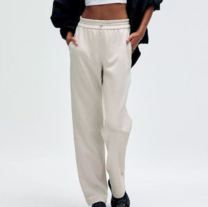 2025 nouveauté Logo personnalisé imprimé couleur unie plaine femmes pantalons de survêtement polaire éponge doux femmes pantalons de survêtement hommes pantalons lavés - Product Image 6