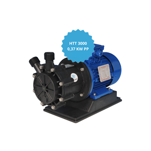 Pompe a turbina Mag drive modello HTT 3000 PP con motore 0,37kw IEC 71 2P in polipropilene per pompa dell'acqua per la movimentazione degli acidi - Product Image 1