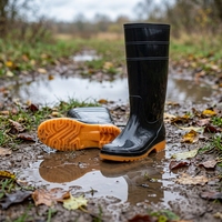 Bottes de sécurité les plus vendues pour le travail dans l'industrie de la viande et les abattoirs, PVC, embout en acier, antidérapantes
