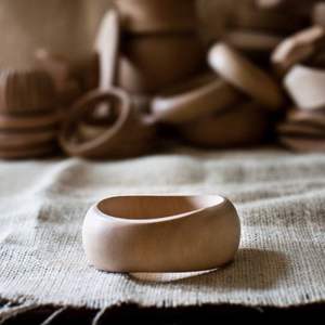 Handcrafted <b>wooden</b> napkin rings with elegant <b>rustic</b> design perfect for farmhouse <b>dining</b> <b>table</b> setting decoration - Product Image 1