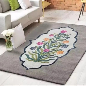 Tapis en laine de taille personnalisable de qualité supérieure touffeté à la main avec une pile haute nouveau design abstrait géométrique - Product Image 3