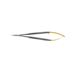 Micro Tijeras Castroviejo BEST CARE INTERNATIONAL de 18 cm, Ligeramente Curvadas, con Inserto de Carburo, Acero Inoxidable, Quirúrgicas Manuales - Product Image 3