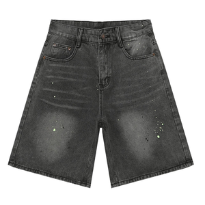 Shorts en denim de coton premium, tissu à grammage élevé, toucher doux, imprimé numérique, décontracté, vêtements d'été, États-Unis, Europe, haute qualité, extensible - Product Image 5