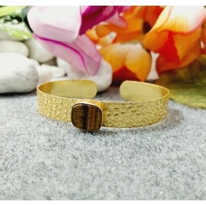 Pulseras de Amazonita con Baño de Oro en Latón, Accesorio de Moda - Product Image 3