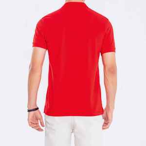 T-shirts polo pour hommes personnalisés à manches courtes tissu en coton respirant coupe décontractée OEM broderie stock en vrac directement de l'usine - Product Image 2