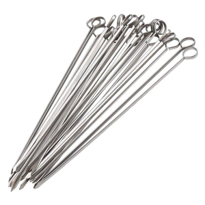 Pinchos de barbacoa de metal de acero inoxidable extra largos con varios mangos personalizados de buena calidad a precio de fábrica - Product Image 5