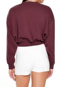 Sudadera de manga larga de alta calidad para mujer, Top corto informal transpirable con deportes de cuello redondo para invierno - Product Image 2