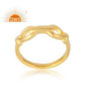 Anillo de Plata de Ley 925 chapado en oro de 18 quilates, joyería fina Demi para mujer, regalo para ella - Product Image 1
