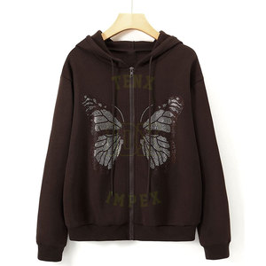 OEM Sweat à capuche personnalisé avec strass pour hommes Oversized Fit Streetwear Trend 2025 Commande en gros acceptée - Product Image 1