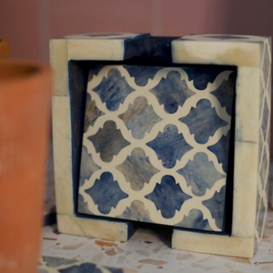 Ensemble de sous-verres en incrustation d'os au design antique, tapis de table décoratifs de style classique faits à la main pour la maison et la cuisine - Product Image 6