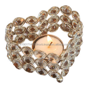 Bougeoir Design en cristal simple, décor en argent, autre support de bougie brillante pour l'intérieur et l'extérieur - Product Image 6