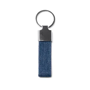 Portachiavi in Denim Personalizzato Viby e Moschettone, Gadget Promozionali Personalizzati - Product Image 1