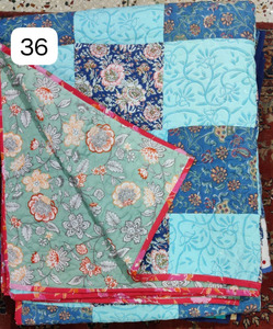 Lujosos edredones de retazos de algodón reversibles, ropa de cama elegante para todas las estaciones para la máxima comodidad y estética versátil para el hogar - Product Image 6