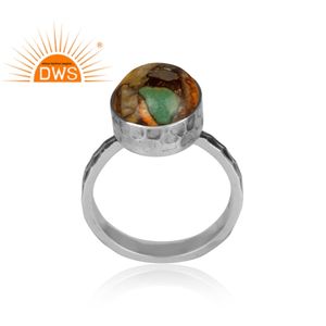Nuevo diseño 925 Plata de Ley Natural Mojave cobre abejorro turquesa anillo de piedras preciosas joyería para mujer regalo para ella - Product Image 1