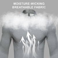 Camisetas Deportivas para Hombre de Secado Rápido, Transpirables, Ecológicas, Antibacterianas, Manga Corta, Corte Ajustado, Cuello Redondo, 200g, Spandex/Poliéster, para Gimnasio