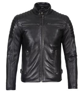 เสื้อแจ็คเก็ตหนังผู้ชาย สไตล์สตรีทลำลอง ดีไซน์พรีเมียม หนังแท้ โรงงานผลิตเสื้อผ้า ขายส่ง - Product Image 1