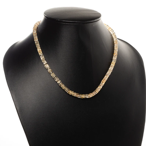 Collar con cuentas de neumático liso citrino amarillo de diseño innovador con ligero y alto brillo para mujeres uso diario para exportación a granel - Product Image 5