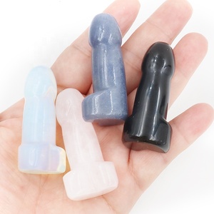 Dildo en cristal de quartz naturel de 50 mm, artisanal, pierres de guérison, <span class=keywords><strong>Phallus</strong></span> en verre, ornement sensuel en forme de pénis masculin, collection, cadeau - Product Image 2