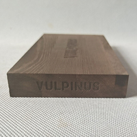 Gravure au laser Logo Base en bois massif Plate-forme d'affichage Panneau de signalisation Rectangulaire Pin Bloc de bois Risers d'affichage pour l'artisanat d'art au détail