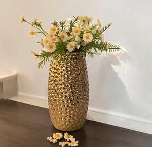 Florero de aluminio y Metal de nuevo estilo, maceta de Color níquel para sala de estar y decoración de mesa, proveedor a granel hecho a mano - Product Image 1