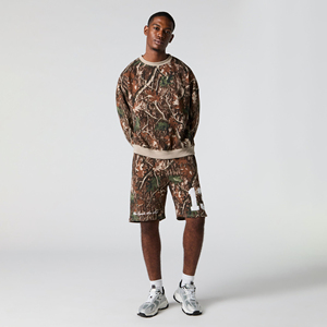 Sweat-shirt à col rond pour hommes en coton personnalisé de qualité supérieure ensemble court tricoté tissage motif imprimé demande de gros pour l'été - Product Image 1