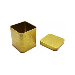 กล่องเหล็กทรงสี่เหลี่ยมสำหรับใส่ชา - ขนาดและสีที่ปรับแต่งได้  แผ่นเหล็กเกรดอาหาร สำหรับบรรจุภัณฑ์ของขวัญตกแต่ง กล่องโลหะ - Product Image 2