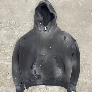 Sudadera con Capucha Estilo Sumfade de 480GSM, Resistente al Polvo, con Efecto de Pintura Salpicada, Estilo Vintage Desgastado, Gruesa, de Algodón - Product Image 6