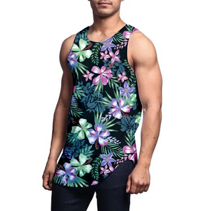Sublimación Tank Top de alta calidad hecho de tela de poliéster original al por mayor de los hombres sin mangas Boy's Gym Fitness Men's Tank Tops - Product Image 5