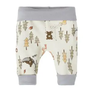 New Design Baby Boy Clothes Merino Wool Baby Leggings Pants Cute Bear Baby Pants
