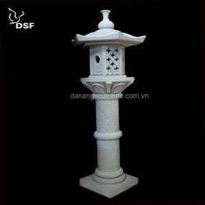 Wholesale Custom Decorative <b>Garden</b> Stone Japanese Lanterns Hand Carved Marble Japanese Stone Lantern - Product Image 2