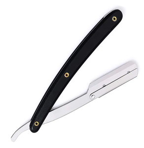 Cuchillas de afeitar de un solo filo con mango de madera ligera de alta calidad para cara y cuerpo para barberos - Product Image 2