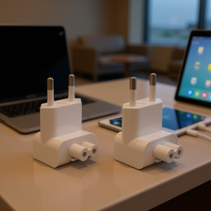 2 adaptateurs de voyage XJ01 EU 10W 12W pour MacBook et iPad, pour une alimentation nomade - Product Image 3