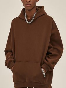 Sweat-shirt à capuche oversize pour homme en coton doux, pull d'hiver chaud en molleton, imprimé personnalisé, streetwear décontracté uni - Product Image 2