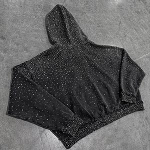 Sweat-shirts à capuche en coton mélangé lourd, imprimés en relief, fabriqués en usine, respirants, surdimensionnés pour hommes - Product Image 5