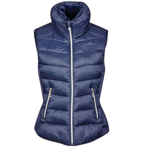 Chaqueta cálida de invierno, chaleco acolchado de nailon brillante de Color sólido para mujer, chaleco transpirable de burbujas sin mangas con cremallera gruesa, chaleco hinchado de burbujas - Product Image 1