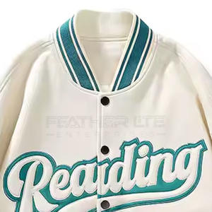 Chaquetas con letras bordadas personalizadas para hombre chaqueta de equipo deportivo con letras bordadas de béisbol tarifa de venta completa - Product Image 3