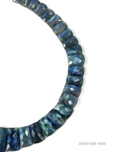 Collier ras de cou en labradorite bleue naturelle de qualité AAA, tendance et luxueux, facetté, 18 pouces - Product Image 4