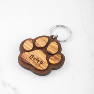 Porte-clés léger en bois écologique fait à la main avec gravure sur logo personnalisable pour les cadeaux de promotion-ArtisRaw Brand - Product Image 2