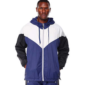 Ensemble veste et pantalon de course réversible coupe-vent léger pour homme, style streetwear hiver, couleur unie, écologique, avec cordon de serrage et logo personnalisé - Product Image 2