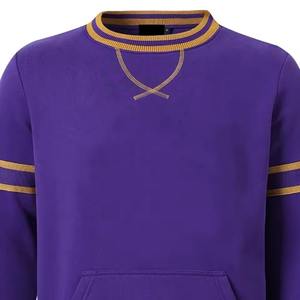 Sudaderas con capucha personalizadas de alta calidad al por mayor de la Universidad invierno patrón sólido polar de gran tamaño hombro caído Vintage 3D - Product Image 5